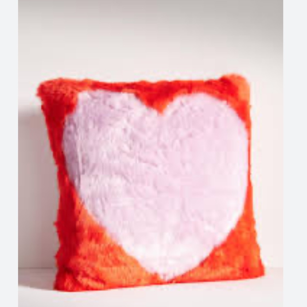 Anthropologie’s Faux Fur‎ Heart Pillow